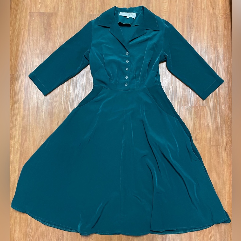 Teal vintage inspired dress Revival Retro Boutique